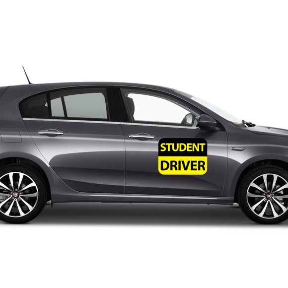 Pair (2) Of STUDENT DRIVER Car Magnets 9"x12" Generic Vehicle Signs New Signage - Picture 2 of 3